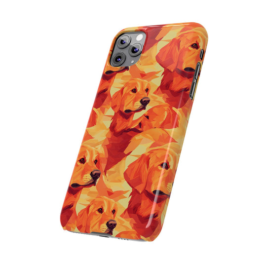 Golden Glamour Paws Slim Phone Cases