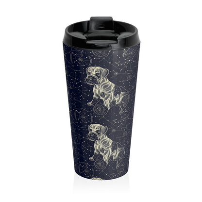 Celestial Boxer Bliss Stainless Steel Travel Mug