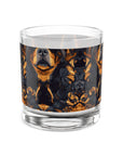 Modern Rottweiler Royalty Rocks Glass