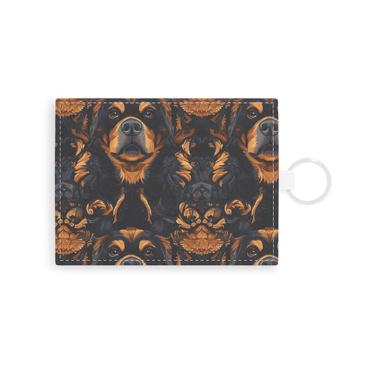 Modern Rottweiler Royalty Leather Card Holder