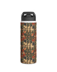 Blooming Pug Paradise Stainless Steel Water Bottle