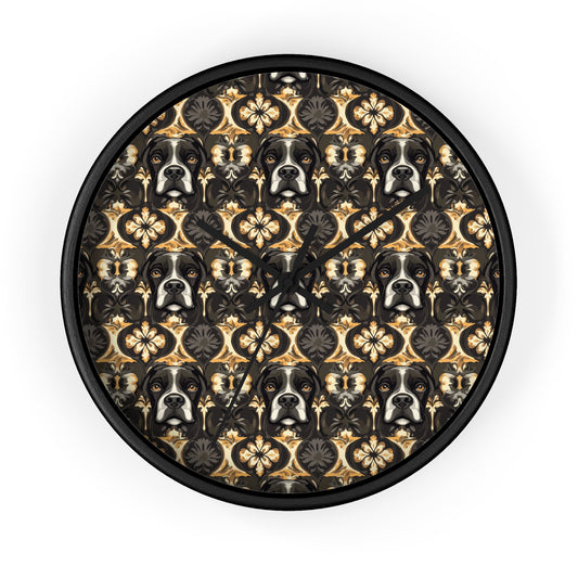 Manor Pup Boxer Royale Wall Clock