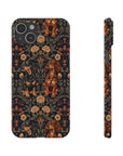 Dapper Dachshund Embroidery Elegance Slim Phone Cases