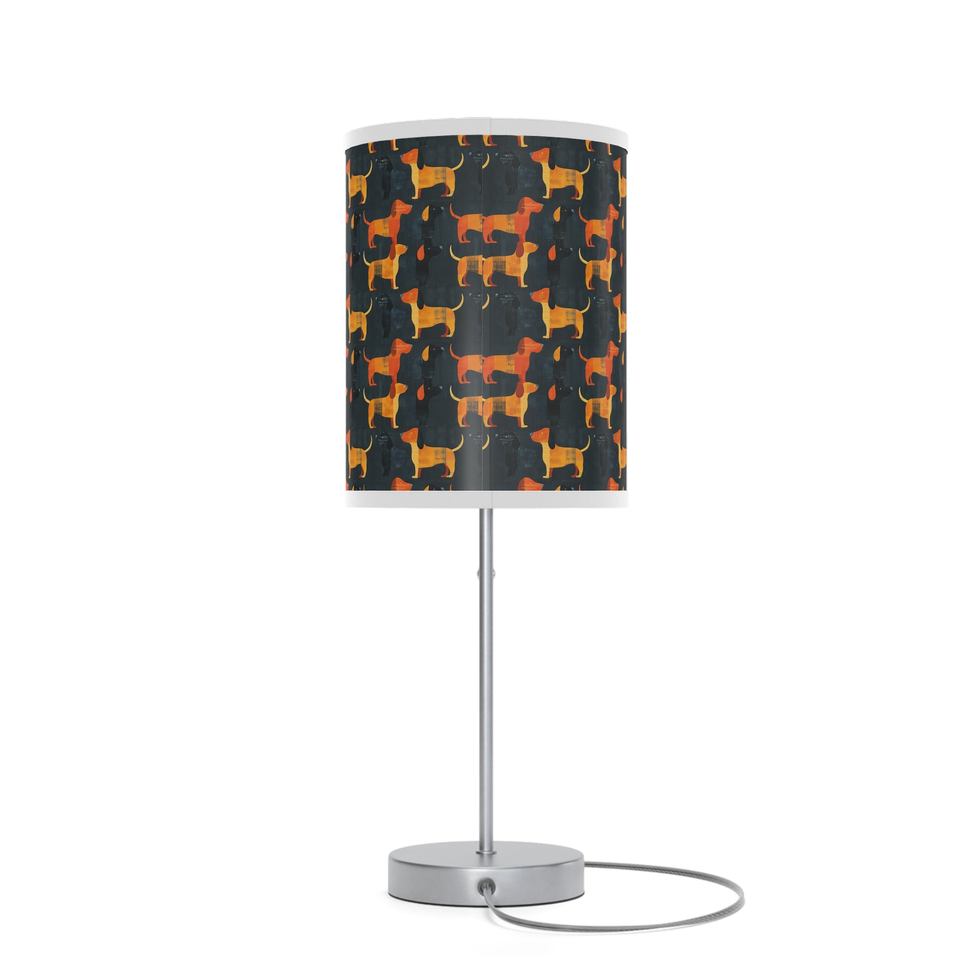 Dapper Dachshund Noir Glow Lamp on a Stand