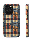 Pawsome Rottweiler Royalty Plaid Magnetic Tough Cases