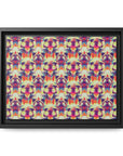 Glitchy Bulldog Blitz Matte Canvas, Framed