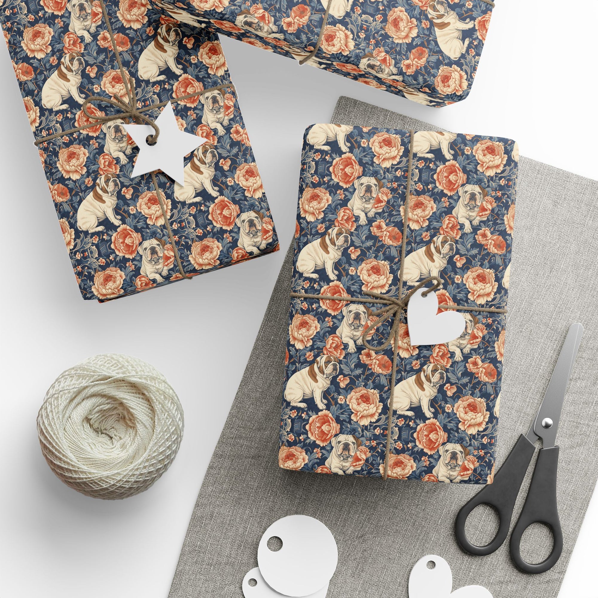 Blooming Bulldog Beauty Wrapping Paper