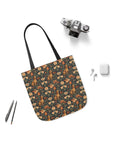 Dazzling Dachsund Blossoms & Foliage Canvas Tote Bag