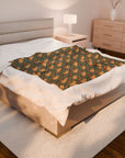 Blooming Goldie Glam Velveteen Plush Blanket
