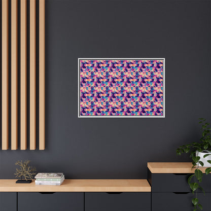 Dazzling Bulldog Chic Matte Canvas, Framed