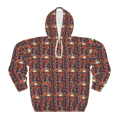 Boxer Blossom Tapestry Delight Unisex Pullover Hoodie