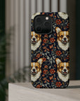 Floofy Corgi Blossom Blast Magnetic Tough Cases