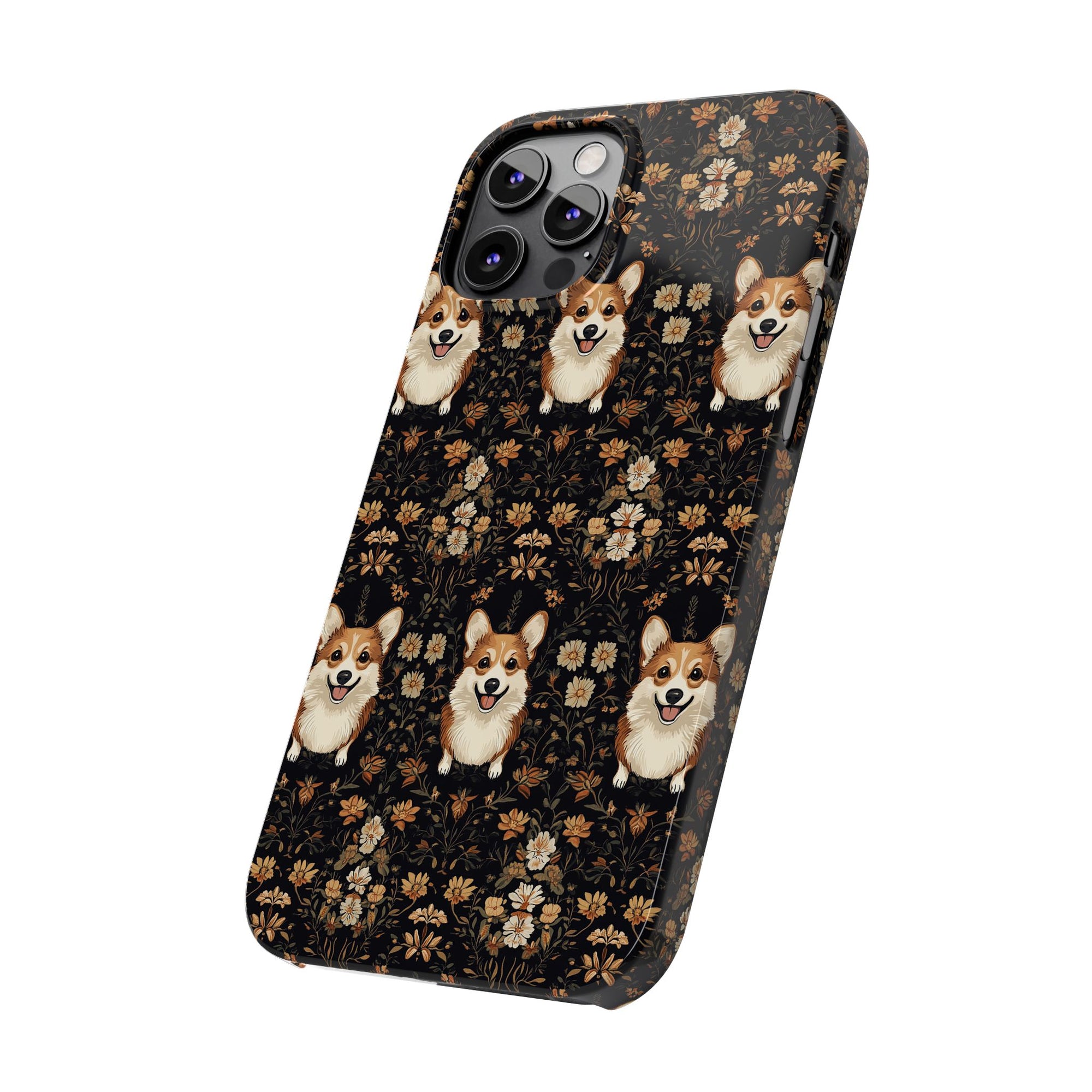 Nighttime Corgi Glow Stride Slim Phone Cases