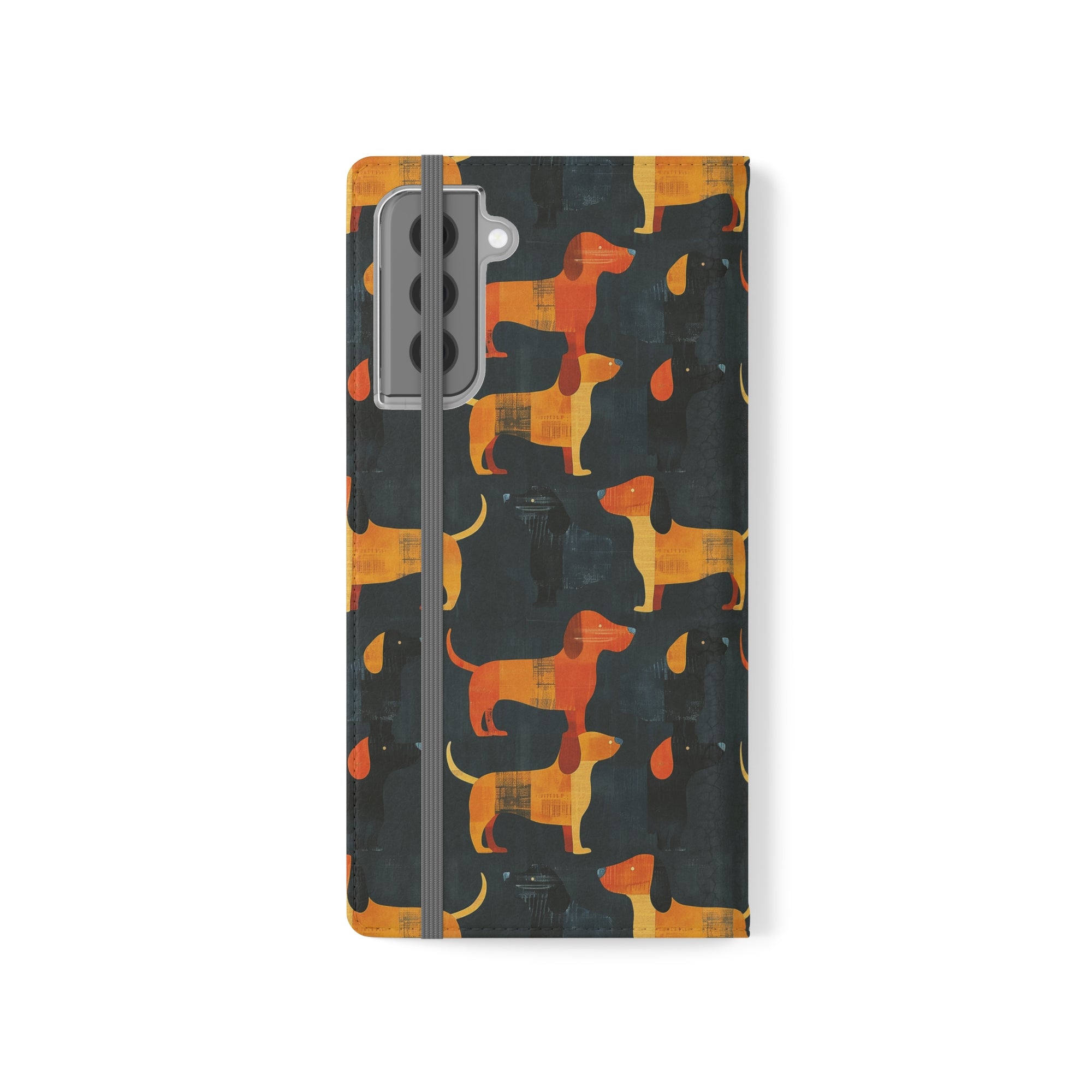 Dapper Dachshund Noir Glow Flip Cases