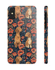 Floral Pawsome Dachsund Delight Slim Phone Cases