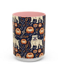 Bulldog Blossom Bonanza Accent Coffee Mug