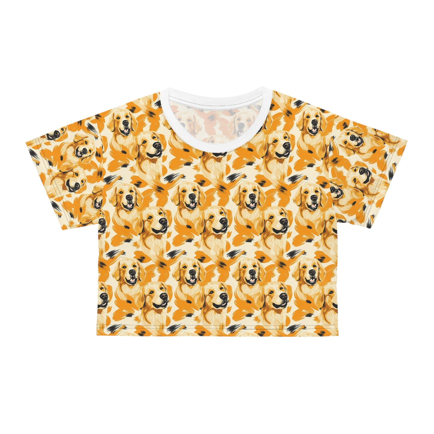 Golden Glitz 'n Glamour Woofwear Crop Tee