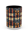 Pawsome Rottweiler Royalty Plaid Accent Coffee Mug