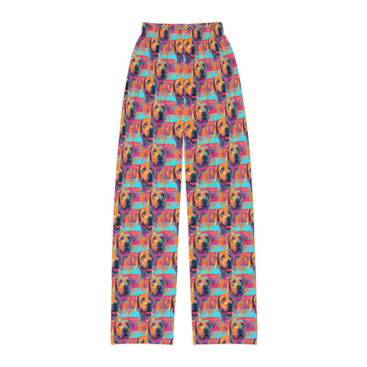 Rustic Charm Labrador Chic Kids Pajama Pants