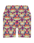 Glitchy Bulldog Blitz High Waisted Yoga Shorts