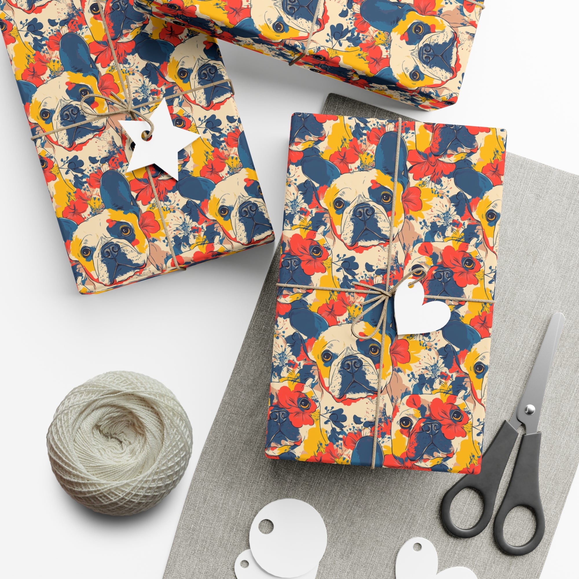 Bloom Pup Frenchietastic Splatter Gift Wrap Papers