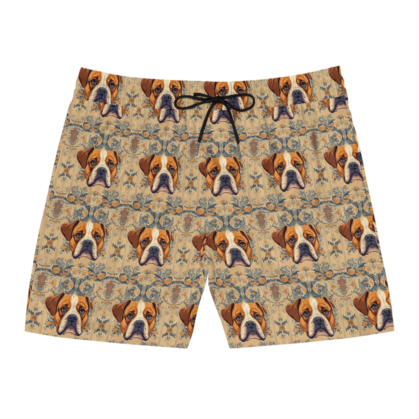 Bowtie Boxer Bliss Men's Mid-Length Swim Shorts