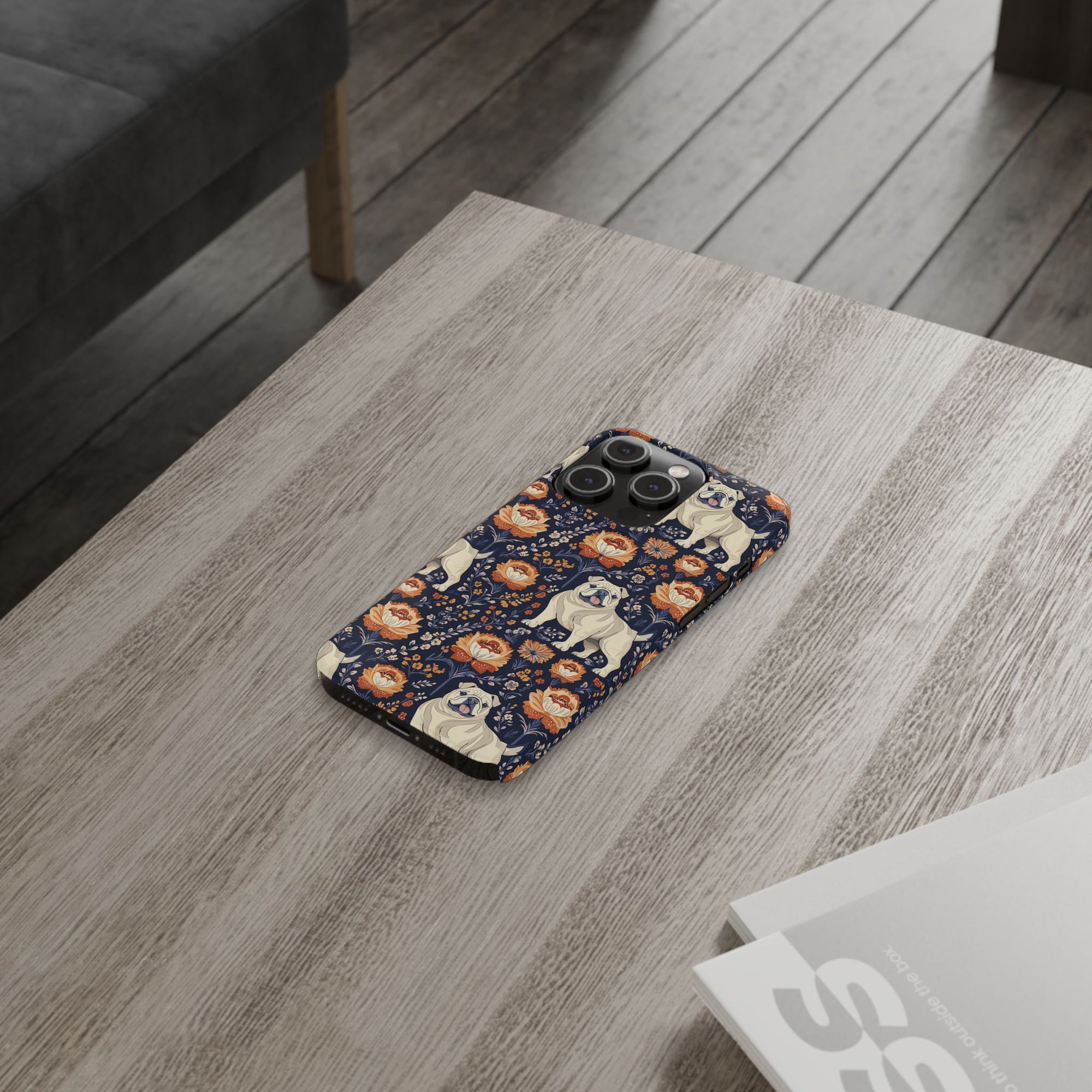 Bulldog Blossom Bonanza Slim Phone Cases