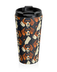 Beagle Glimmer Gaze Glamour Stainless Steel Travel Mug