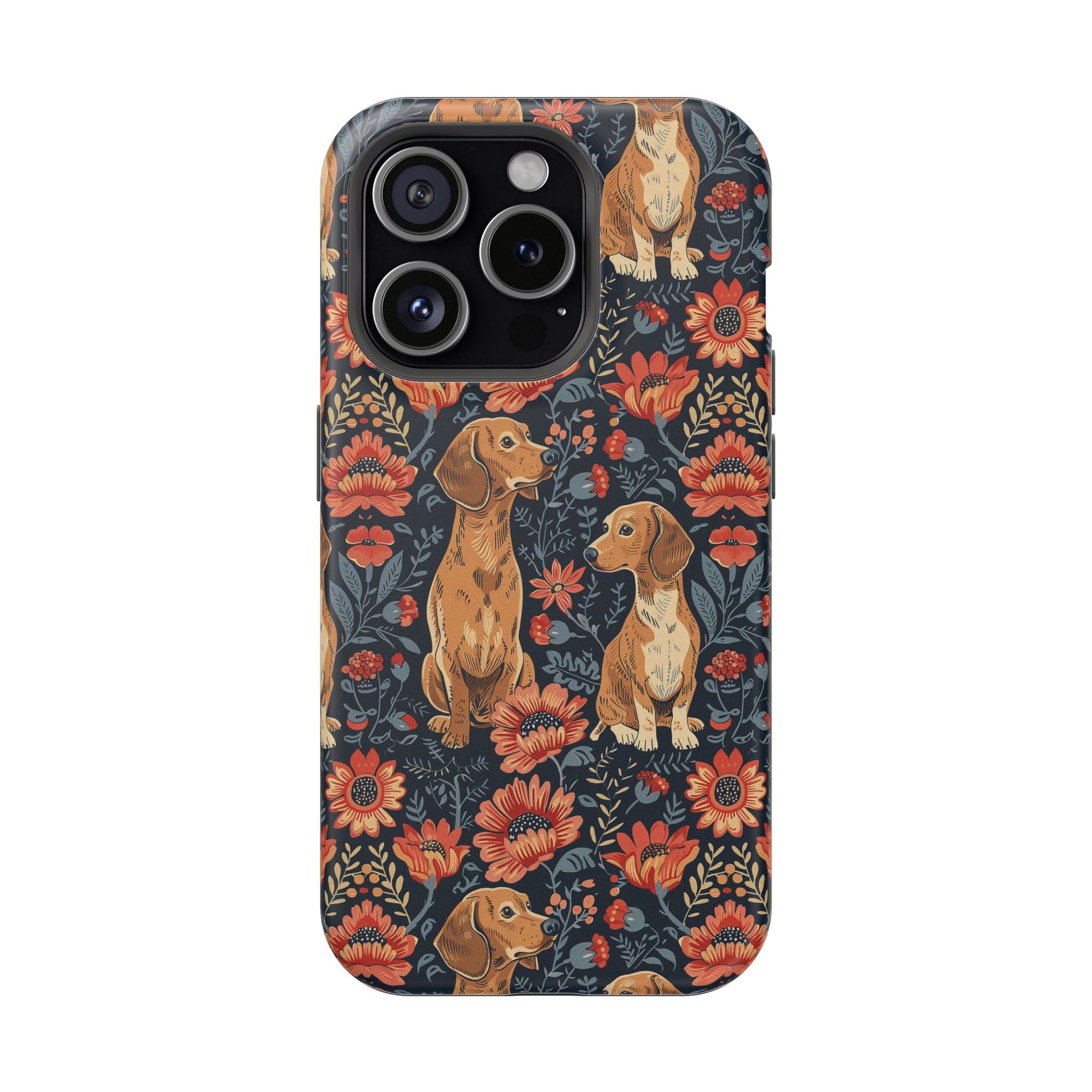 Floral Pawsome Dachsund Delight Magnetic Tough Cases