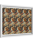 Beagle Blossoms Matte Canvas, Framed