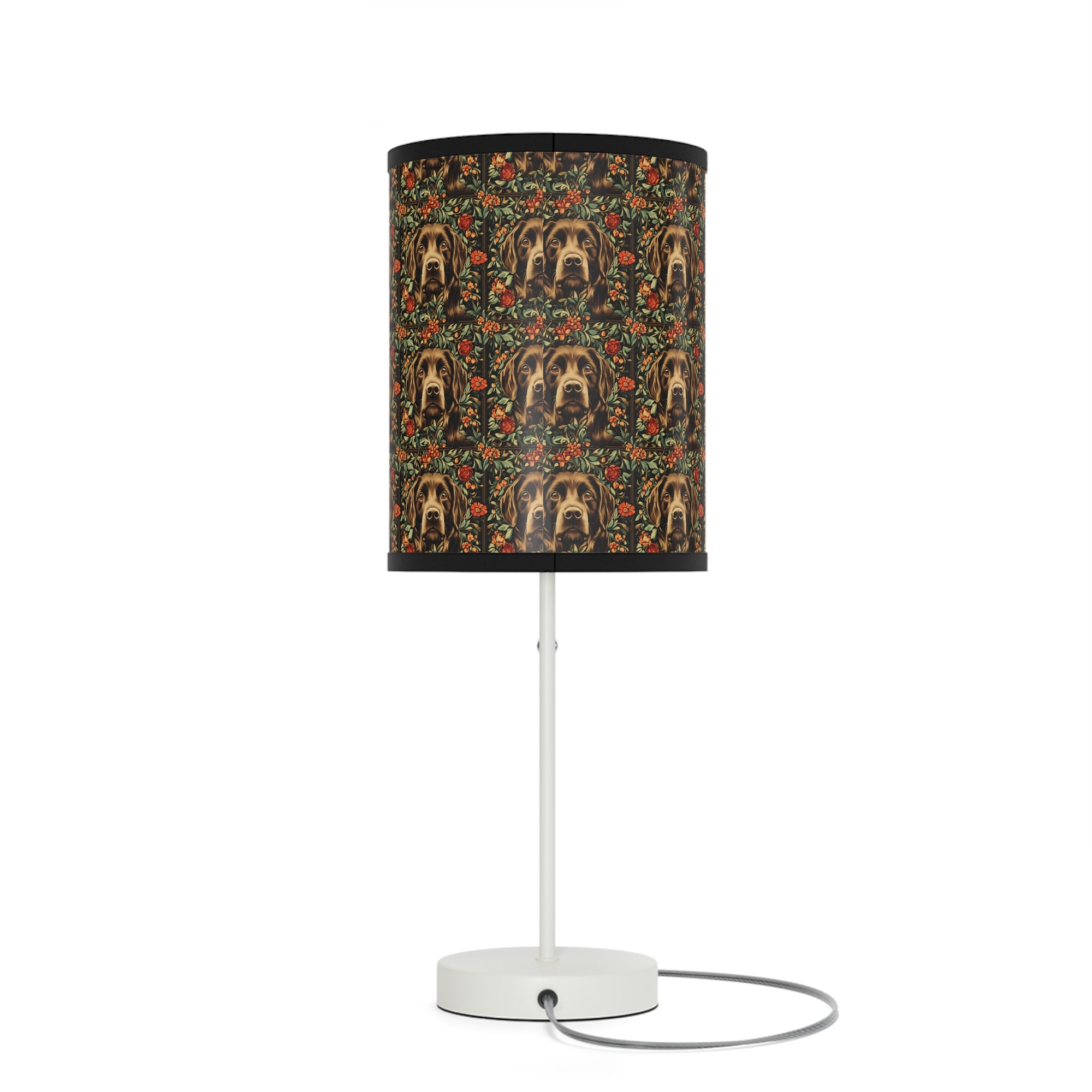 Labrador Lush Pooch Tapestry Lamp on a Stand