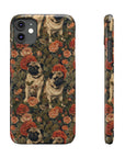 Blooming Pug Paradise Slim Phone Cases