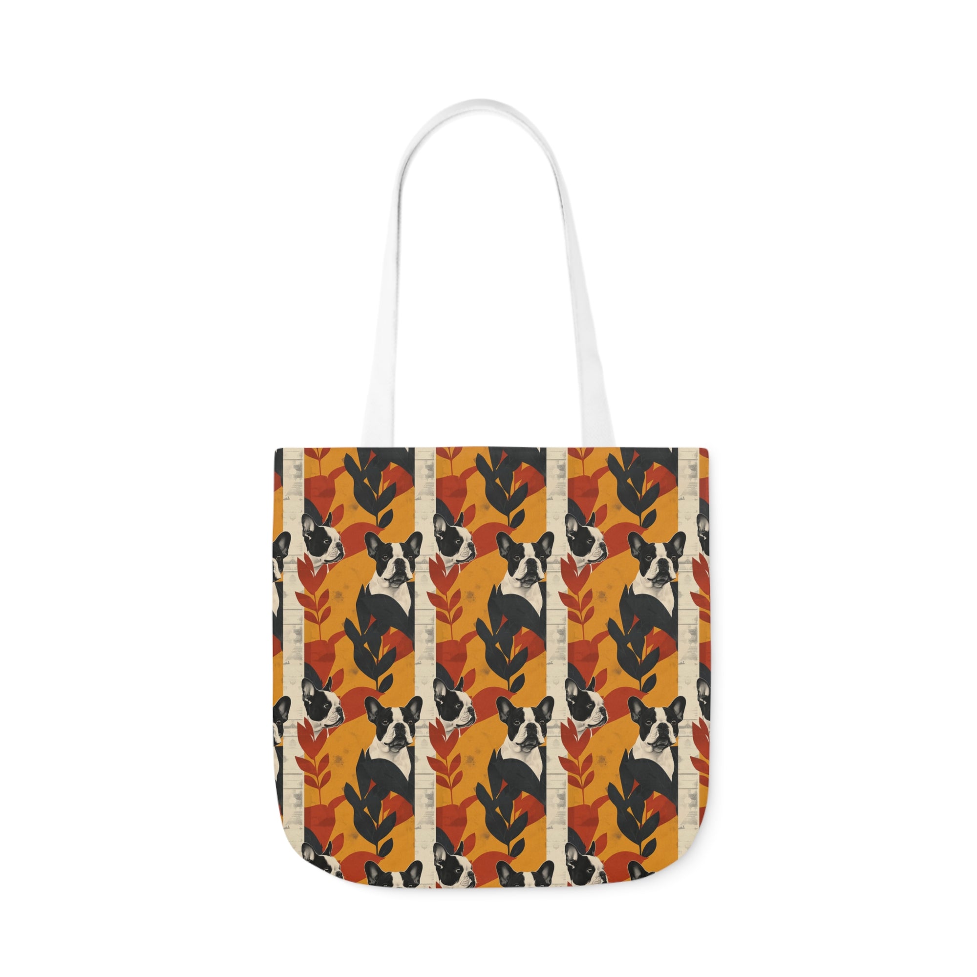 Chic Frenchie Charm Canvas Tote Bag