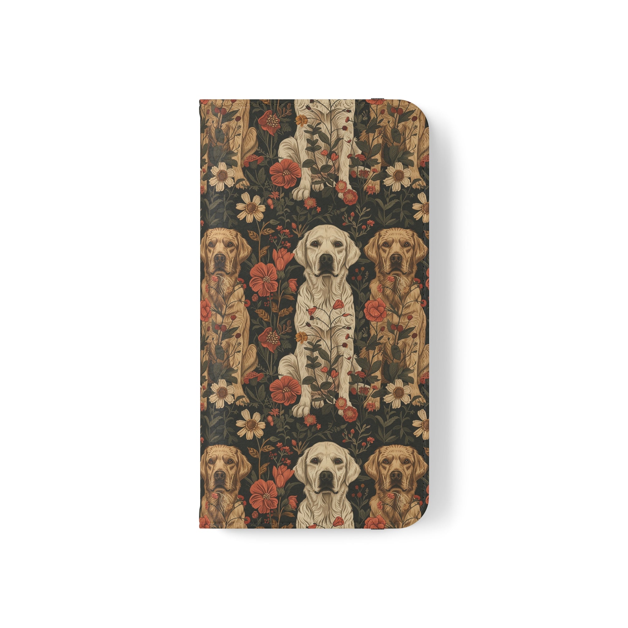 Blossoming Labradors Bouquet Flip Cases