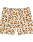 Golden Glamour Paws - Luxe Licks for Regal Retrievers Men's Mid-Length Swim Shorts