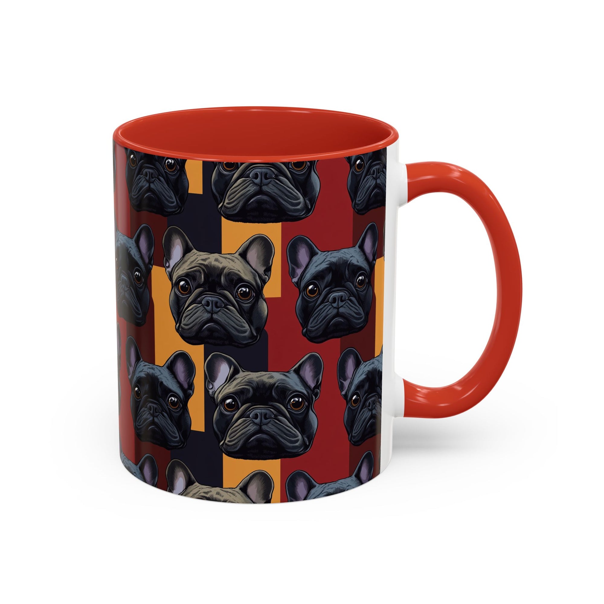 Chic Canine Checkmate - Frenchie Edition Accent Coffee Mug