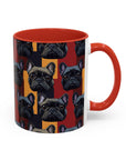 Chic Canine Checkmate - Frenchie Edition Accent Coffee Mug