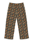 Dazzling Dachsund Blossoms & Foliage Men's Pajama Pants