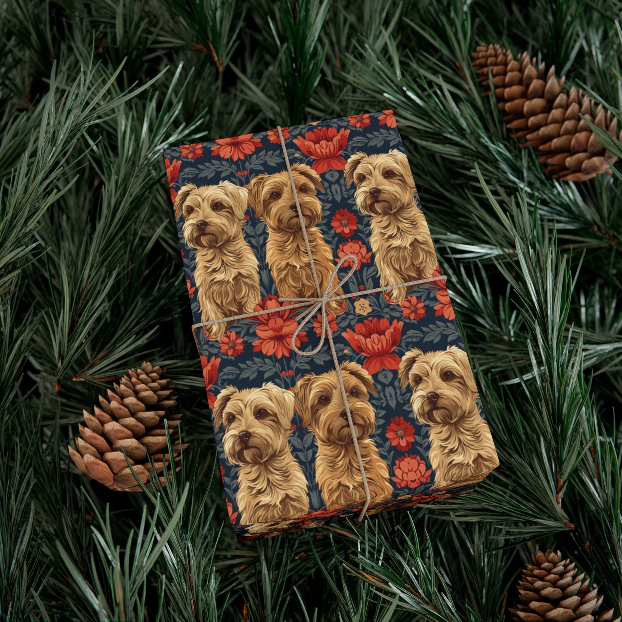 Yorkie Charm Twins Gift Wrap Papers