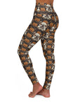 Bloomingly Bulldogistic Bouquet High Waisted Yoga Leggings