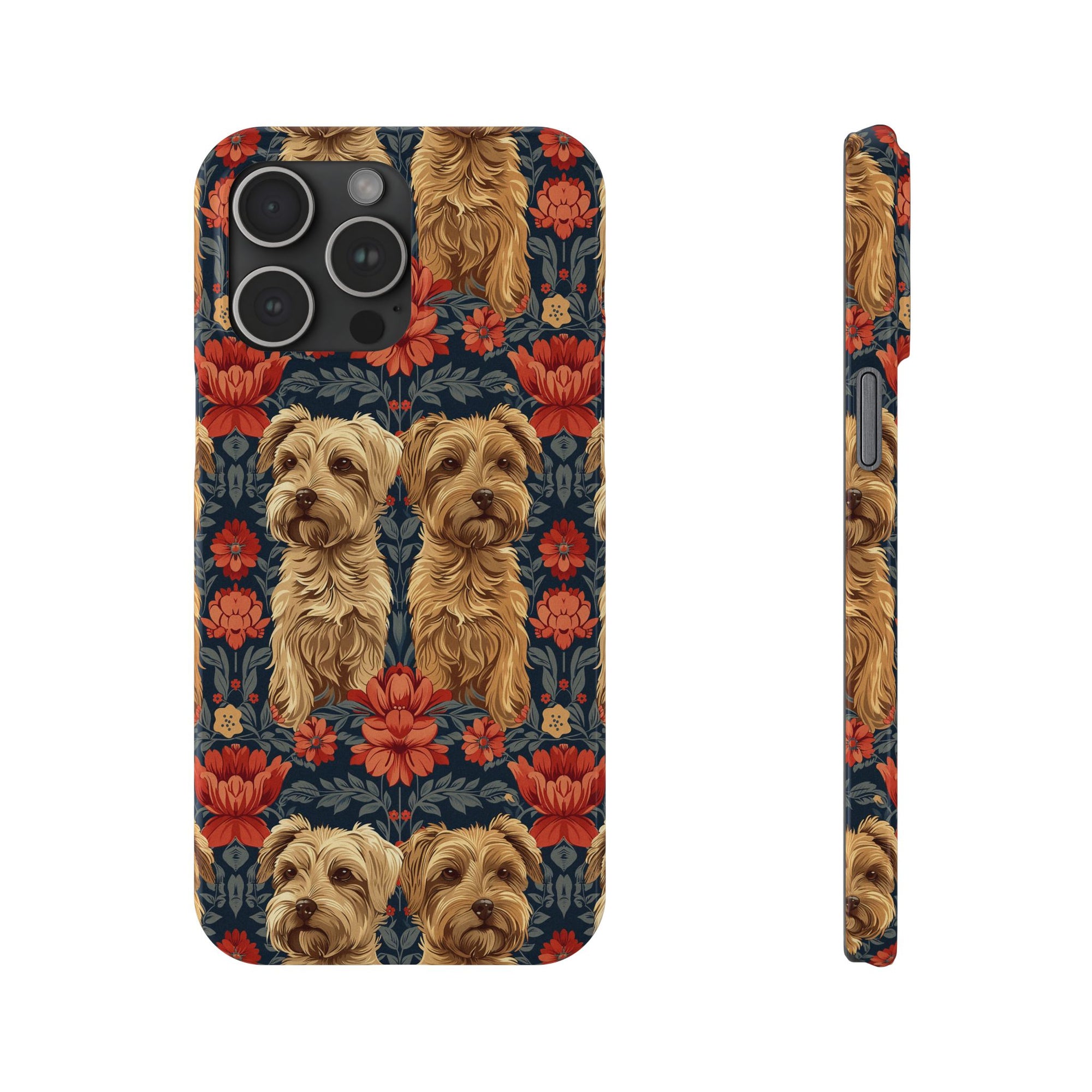 Yorkie Charm Twins Slim Phone Cases