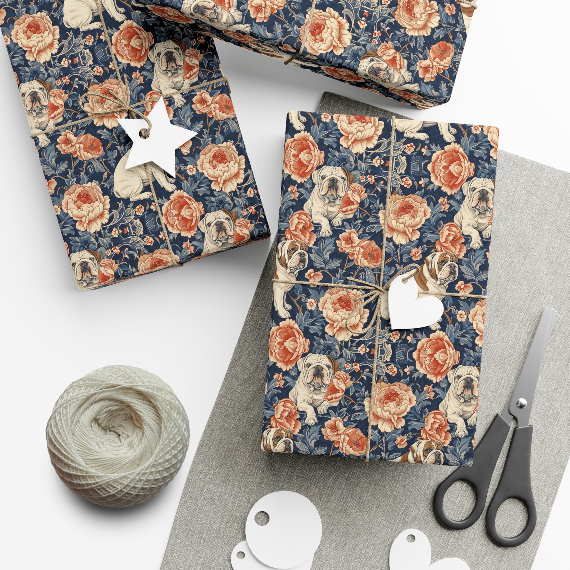 Blooming Bulldog Beauty Gift Wrap Papers