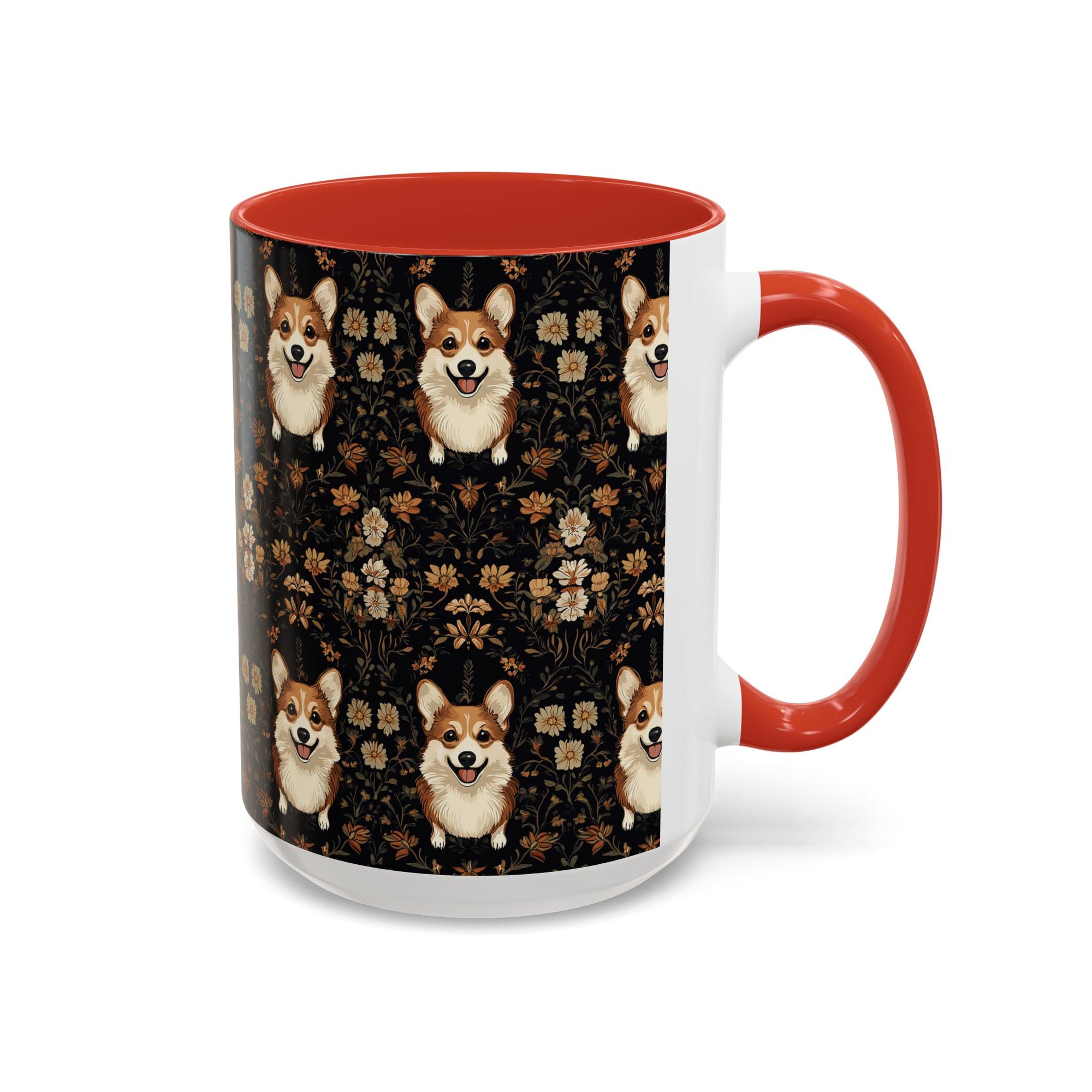 Nighttime Corgi Glow Stride Accent Coffee Mug