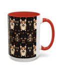 Nighttime Corgi Glow Stride Accent Coffee Mug