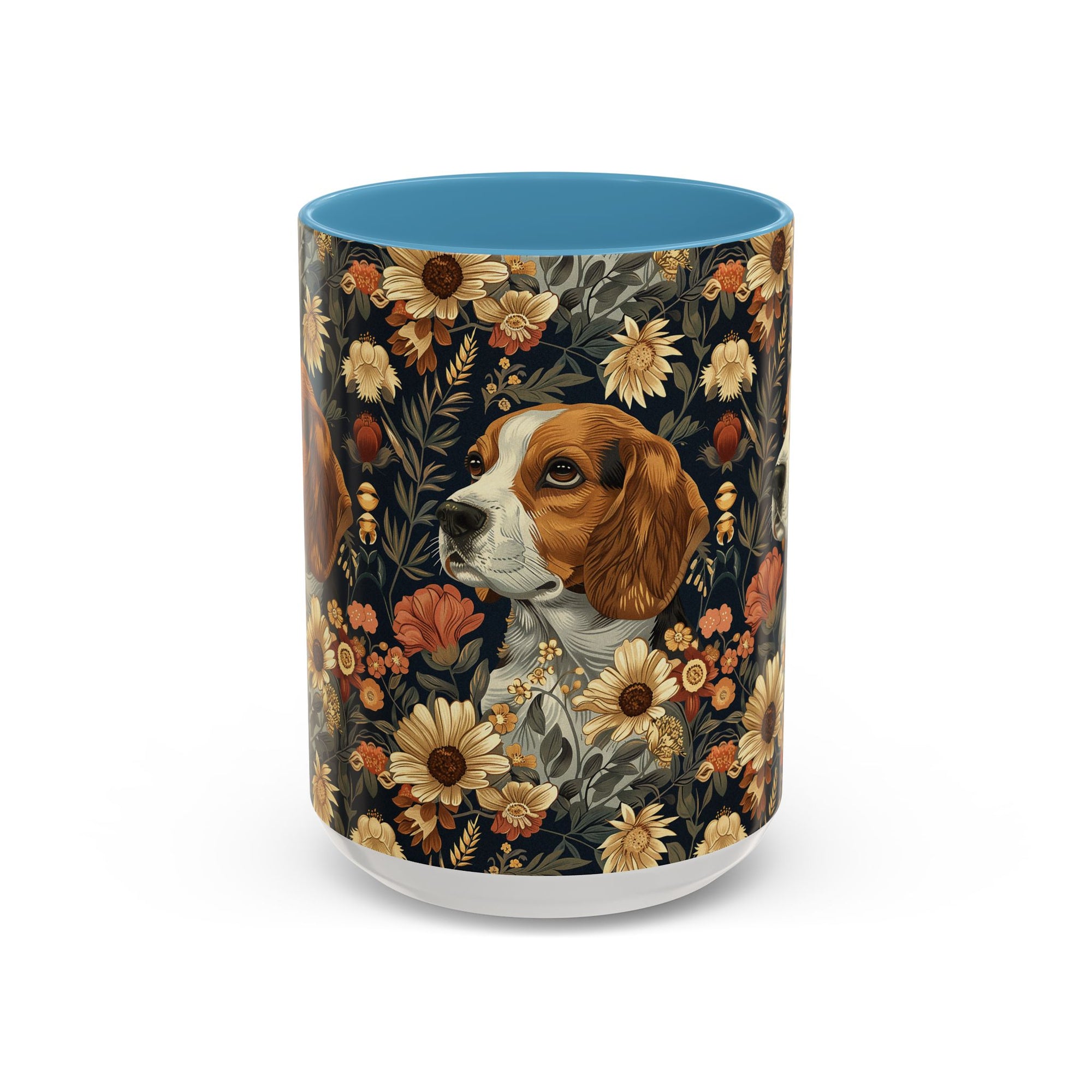 Beagle Blossoms Accent Coffee Mug