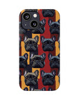 Chic Canine Checkmate - Frenchie Edition Slim Phone Cases