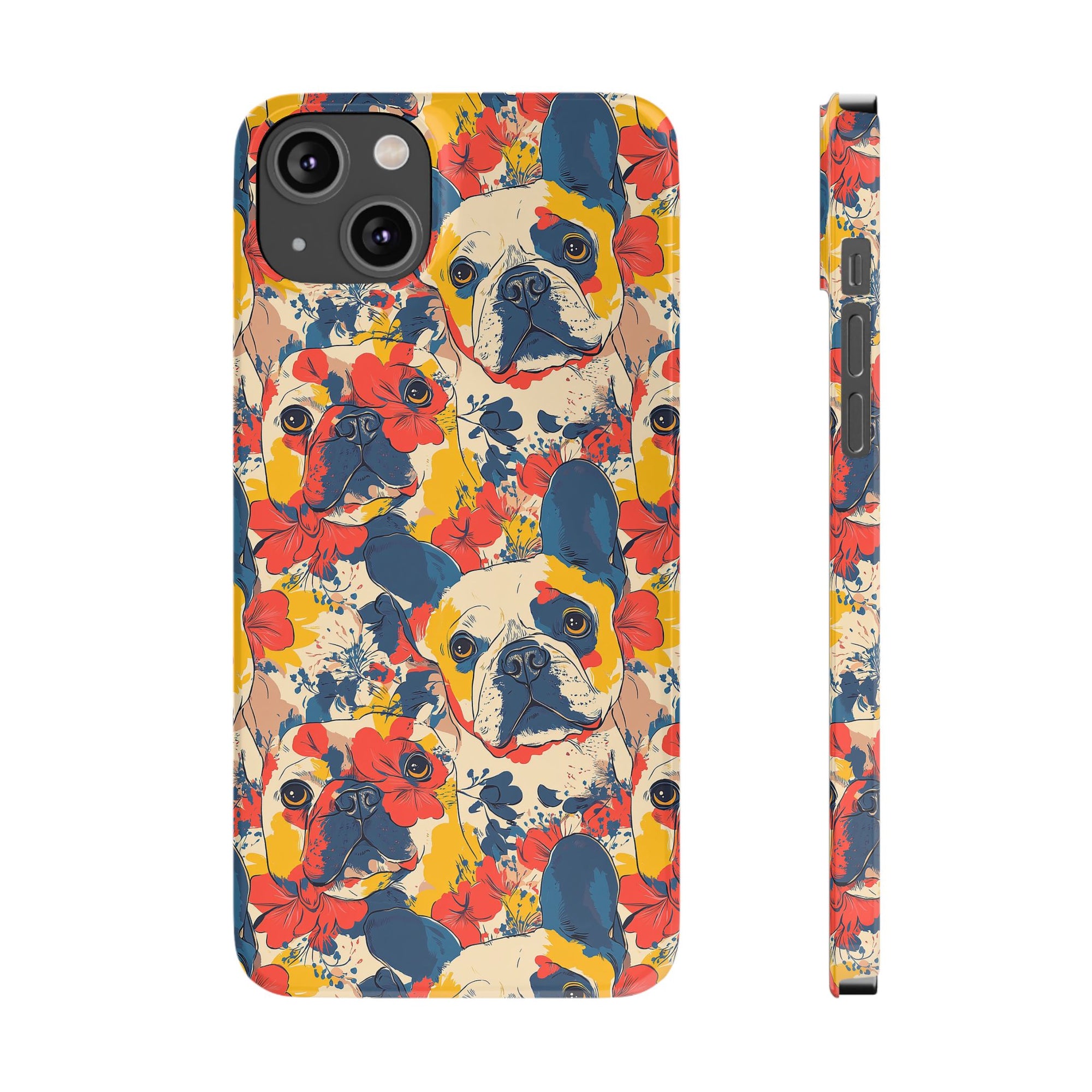 Bloom Pup Frenchietastic Splatter Slim Phone Cases