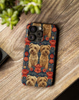 Yorkie Charm Twins Slim Phone Cases