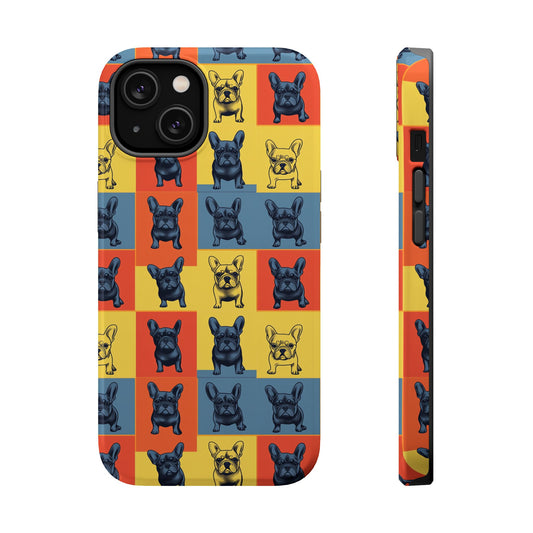 Frenchie Pop Art Pawfection Grid Magnetic Tough Cases