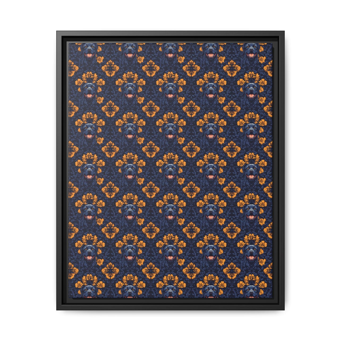 Royal Rottweiler Regalia Matte Canvas, Framed